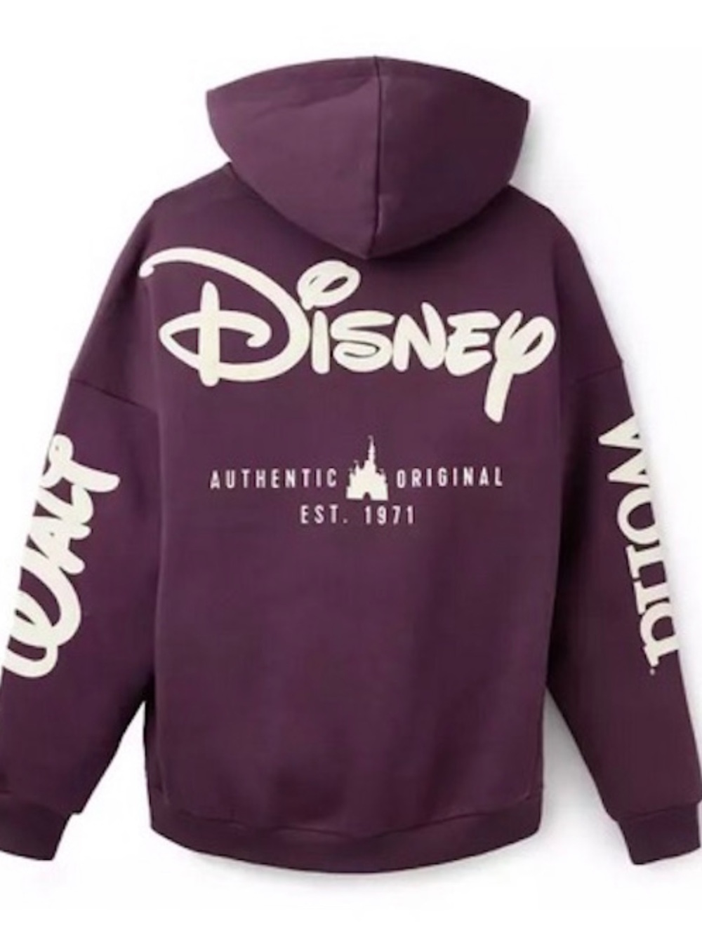Walt Disney World Hooded Sweatshirt Plum Purple unisex size XXL EUC